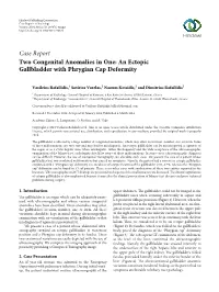 Two Congenital Anomalies in One: an Ectopic Gallbladder with Phrygian Cap Deformity