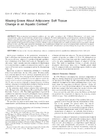 Waxing Grave About Adipocere: Soft Tissue Change in an Aquatic Contextã