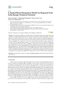 A Spatial-Based Integration Model for Regional Scale Solar Energy Technical Potential