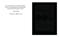 Field-Testing Engineered Organisms: Genetic and Ecological Issues