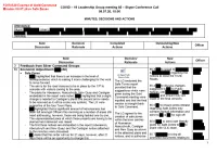 FOI18520 Excerpt of Gold Command Minutes 09.07.20 Re Safe Zones