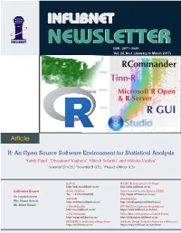 Rcommander Tinn-R Microsoft R Open & R Server R GUI