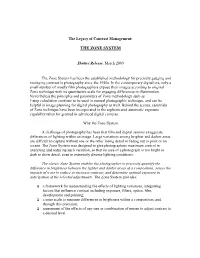 The Legacy of Contrast Management: the Zone System