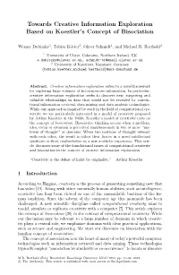Towards Creative Information Exploration Based on Koestler's