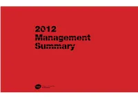 2012 Management Summary Contents
