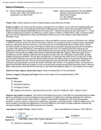 Invasive Species Control for Nipomo Mesa Lupine Recovery Permit Number 2081(A)-21-008-RP