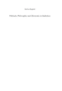 Politische Philosophie Und Ökonomie in Süditalien