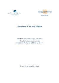 Overview of Speakers