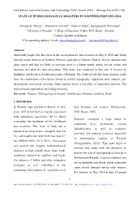 State of Hydrogeological Risks in Northwestern Rwanda