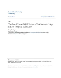 The Local Use of IGAP Science Test Scores in High School Program