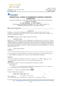 A Note on Special Pairs of Pythagorean Triangle and 3-Digit Sphenic Number S