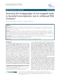 Assessing the Hodgepodge of Non-Mapped Reads in Bacterial Transcriptomes: Real Or Artifactual RNA Chimeras?