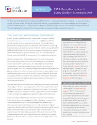 ESEA Reauthorization | Every Student Succeeds Act