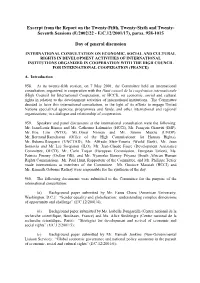 Excerpt from the Report on the Twenty-Fifth, Twenty-Sixth and Twenty- Seventh Sessions (E/2002/22 - E/C.12/2001/17), Paras