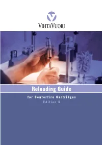 Reloading Guide for Centerfire Cartridges Edition 6