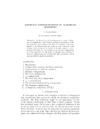 Abstract Configurations in Algebraic Geometry