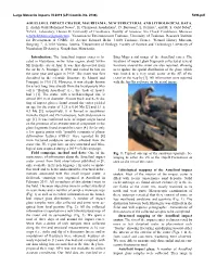 Aouelloul Impact Crater, Mauritania: New Structural and Lithological Data