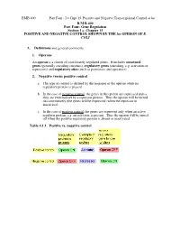 I = Chpt 15. Positive and Negative Transcriptional Control at Lac BMB