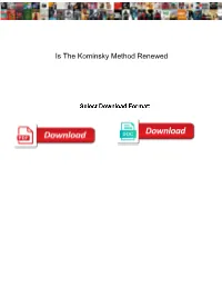 Is the Kominsky Method Renewed