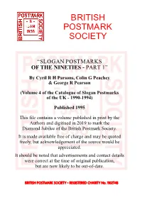 Slogan Postmarks of the Nineties, Part 1 (1990‑94)