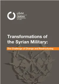Transformations of the Syrian Military: the Challenge of Change and Restructuring