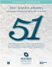 2021 Matrix Awards