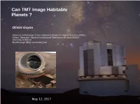 Can TMT Image Habitable Planets ?