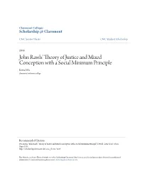 John Rawls' Theory of Justice and Mixed Conception with a Social