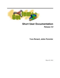 Short User Documentation Release 4.0