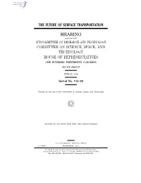 The Future of Surface Transportation