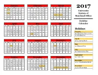 2017 Yearly Calendar