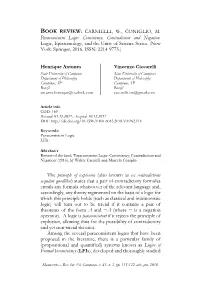 Consistency, Contradiction and Negation. Logic, Epistemology, and the Unity of Science Series