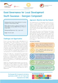Good Governance for Local Development South Caucasus - Georgian Component