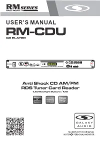 RM-CDU User Manual
