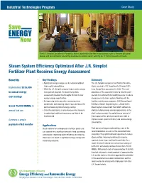 Steam System Efficiency Optimized After J.R. Simplot Fertilizer Plant Receives Energy Assessment; Industrial Technologies Progra
