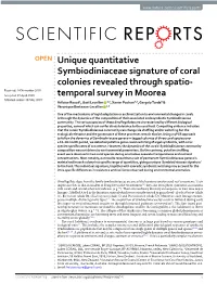 Unique Quantitative Symbiodiniaceae Signature of Coral Colonies Revealed