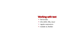 Working with Text