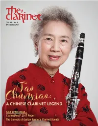 A Chinese Clarinet Legend Also in This Issue