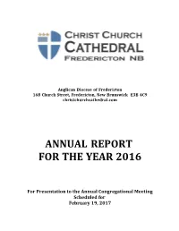 Annual Report for the Year 2016