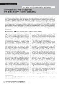 Characteristics and Challenges of the Hungarian Startup Ecosystem