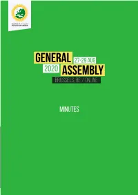 General Assembly 2020 This Document Has Been Assembled by the GA Presidency