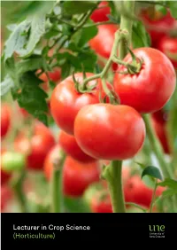 Lecturer in Crop Science (Horticulture) Lecturer in Crop Science (Horticulture)