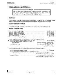 Operating Limitations