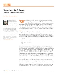 Practical Perl Tools Parallel Asynchronicity, Part 2