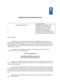 Request for Quotation Rfq 022/18