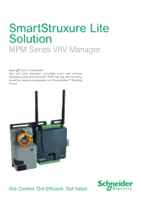 Smartstruxure Lite Solution MPM Series VAV Manager