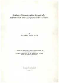 Synthesis of Aminophosphine Derivatives by Chloramination And