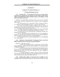 Working of Trains Generally