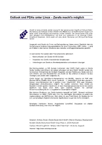 Zarafa Outlook Client Manual