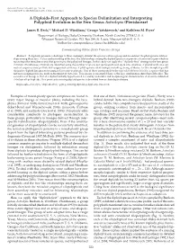 A Diploids-First Approach to Species Delimitation and Interpreting Polyploid Evolution in the Fern Genus Astrolepis (Pteridaceae)